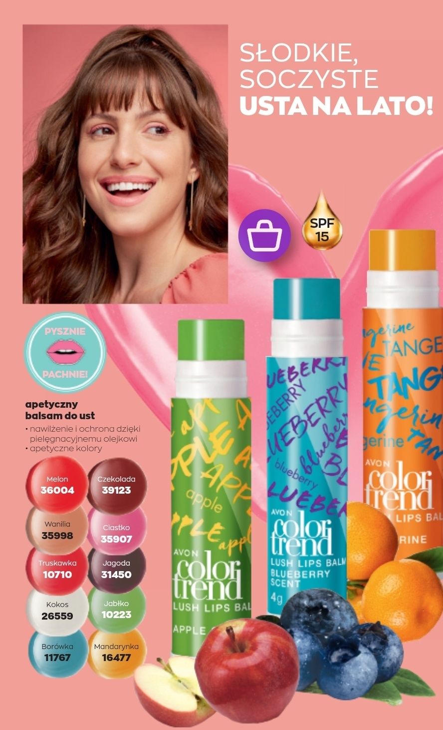 Avon Color Trend pachnący balsam do ust Kolorowy koktajl truskawka