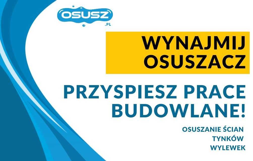 WYNAJEM osuszacz powietrza, osuszanie mieszkania, pochłaniacz TANIO!