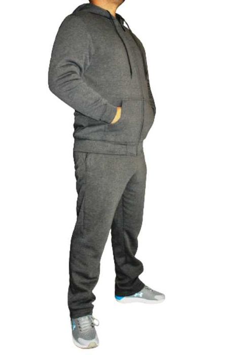 Męski gruby komplet DRESOWY szary rozmiary od M do 7XL