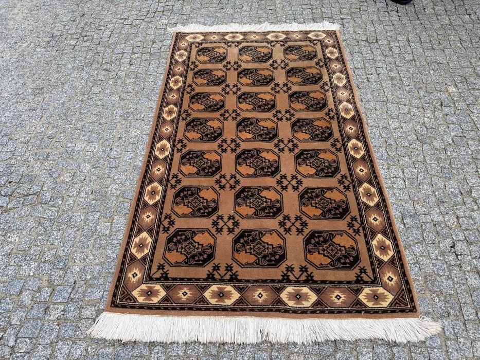 Dywan kaszmirowy r. tkany złoty Afgan Afganistan 210x120 gal.5tyś