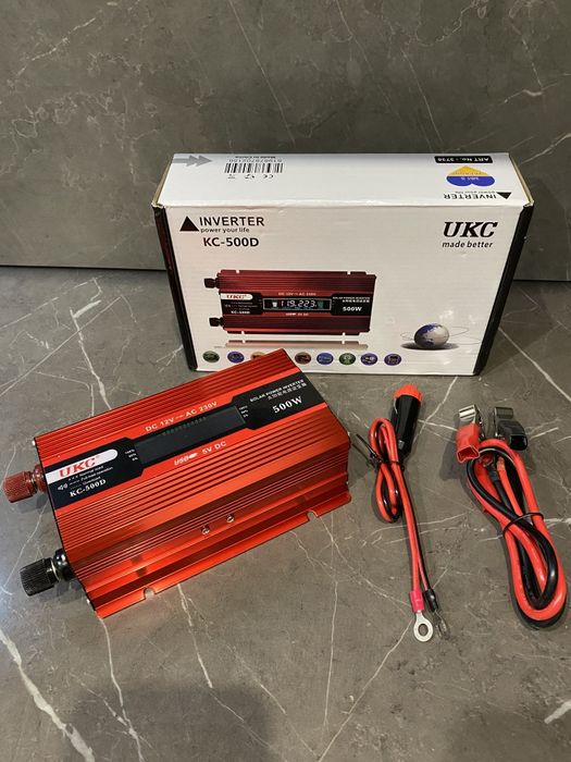 Преобразователь (Инвертор) UKC 12v-220v 500w kc-500d LCD