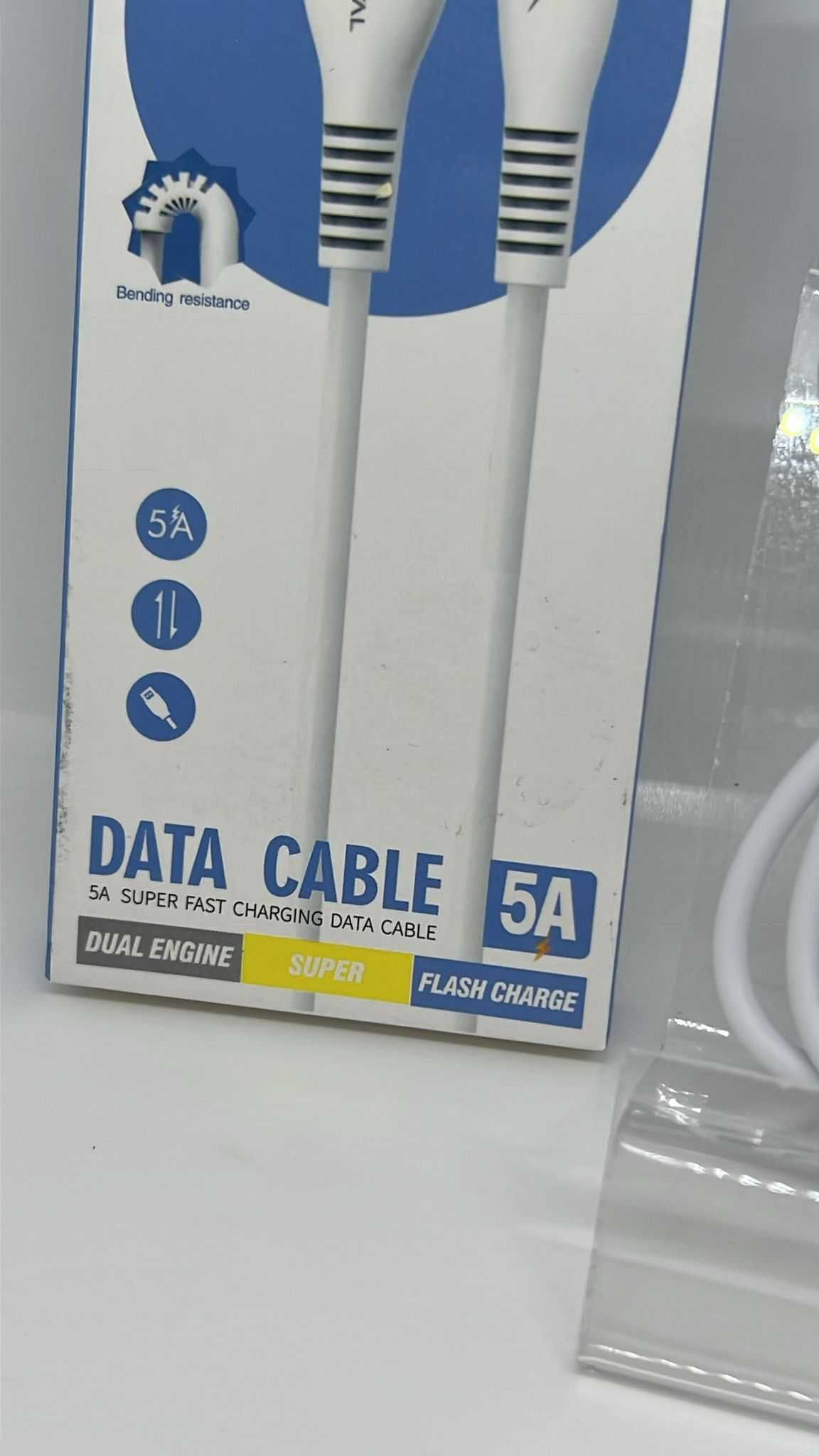 Kabel USB do Typ C 5A - 1 m szybkie ładowanie biały lub czarny