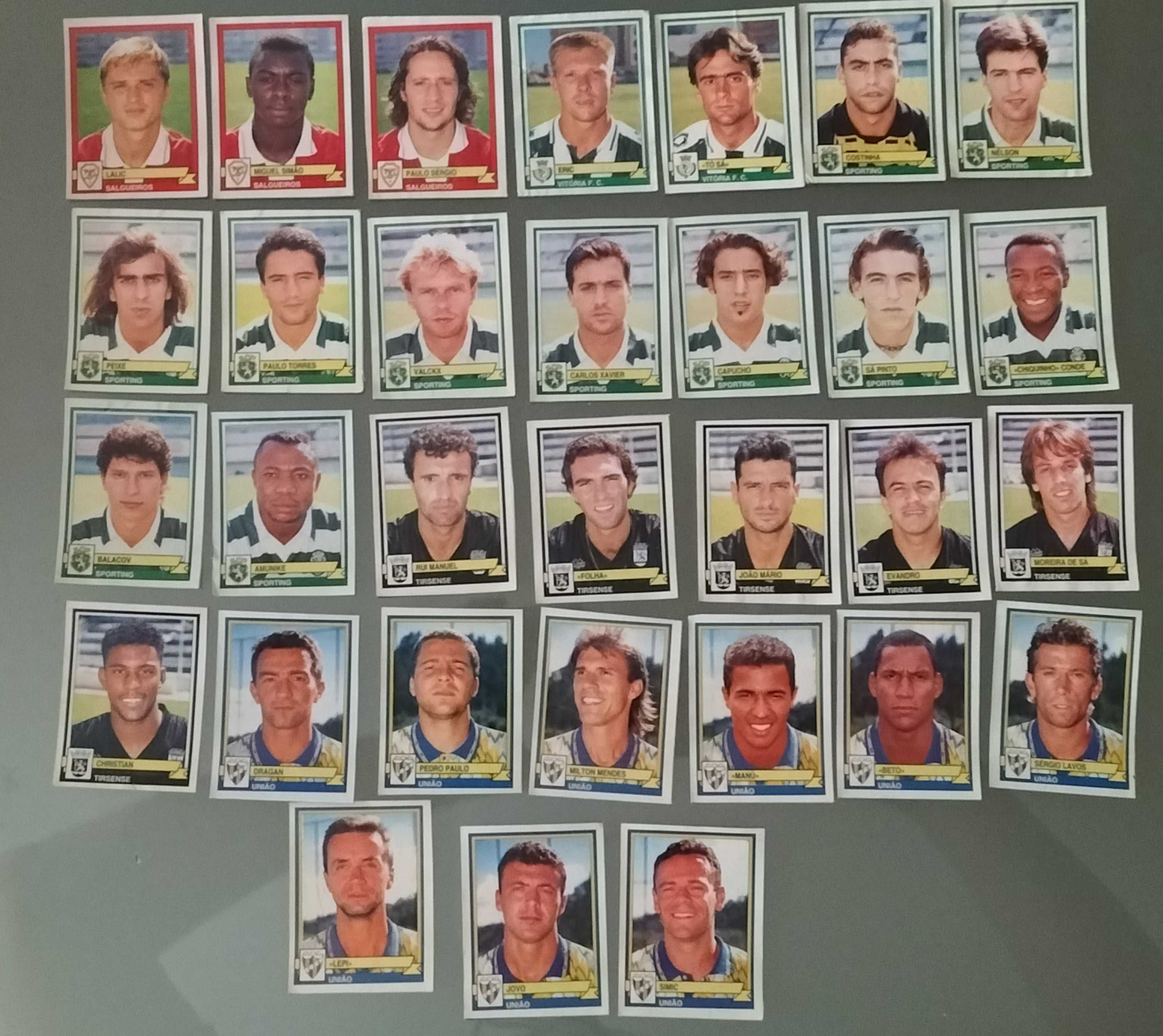 Lotes de cromos "Futebol 94/95" (listas na última foto)