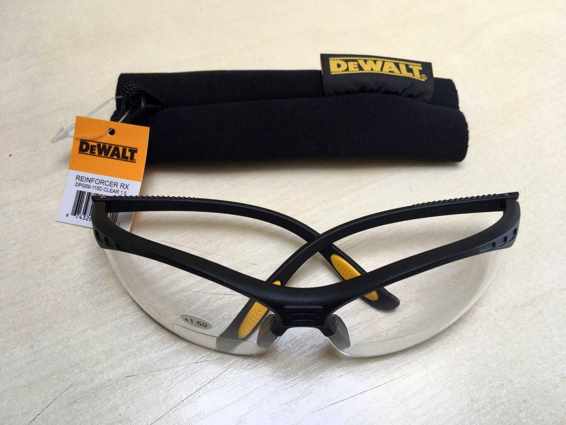Оригинал DeWALT Очки с диоптриями +1.5 REIFORCER RX