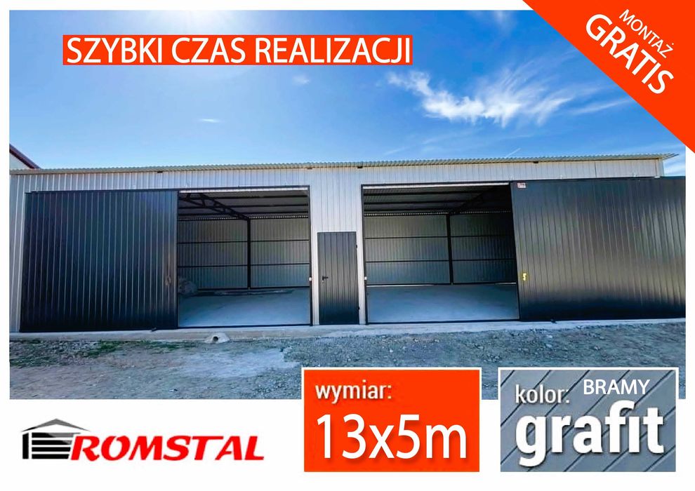 Garaż Blaszany WIATA | MAGAZYN ROLNICZY | Konstrukcja Stalowa- ROMSTAL