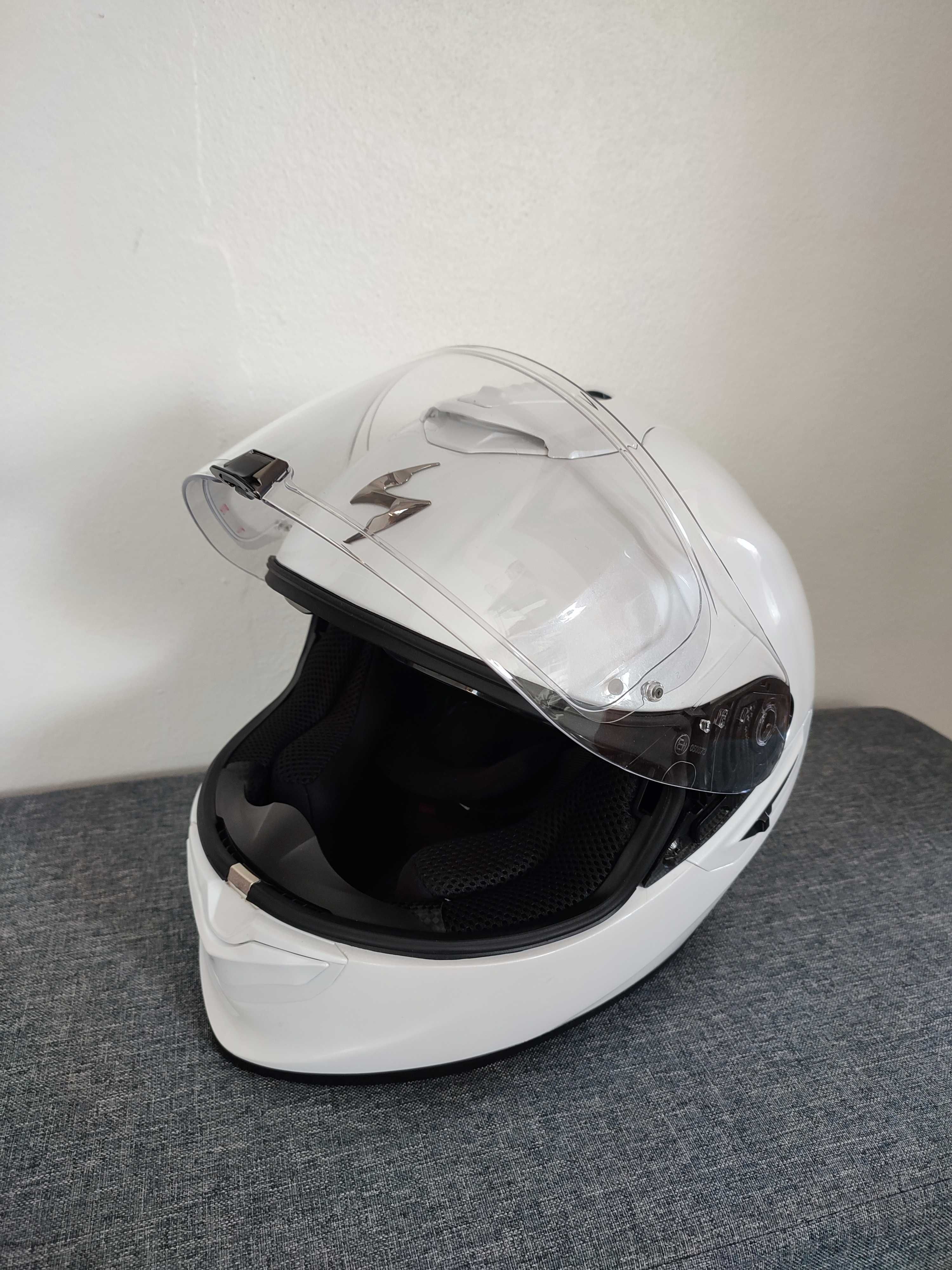 Capacete Scorpion Exo 1400 AIR branco Tamanho: S