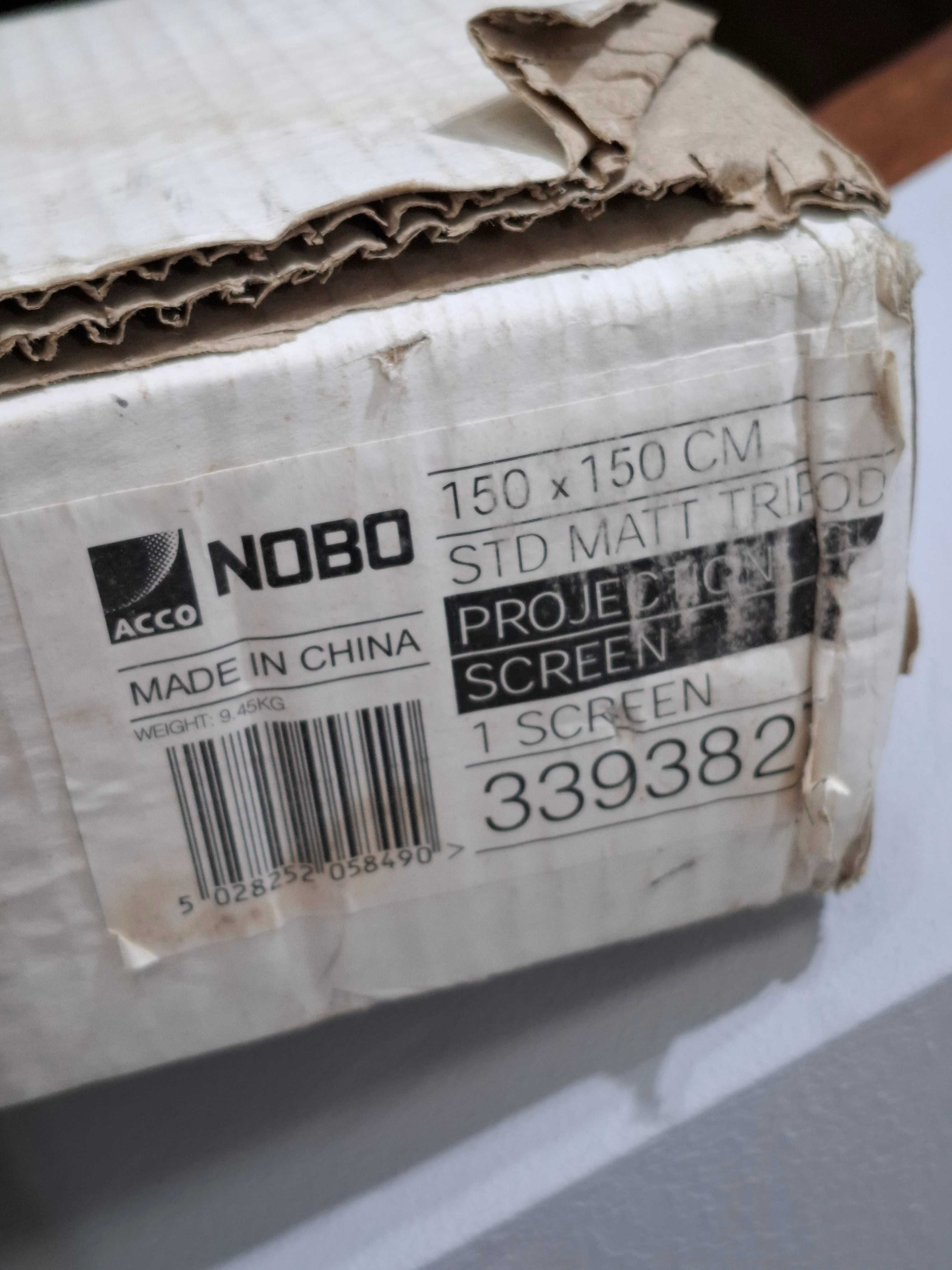 NOWY ekran projekcyjny Acco Nobo 150x150cm na statywie