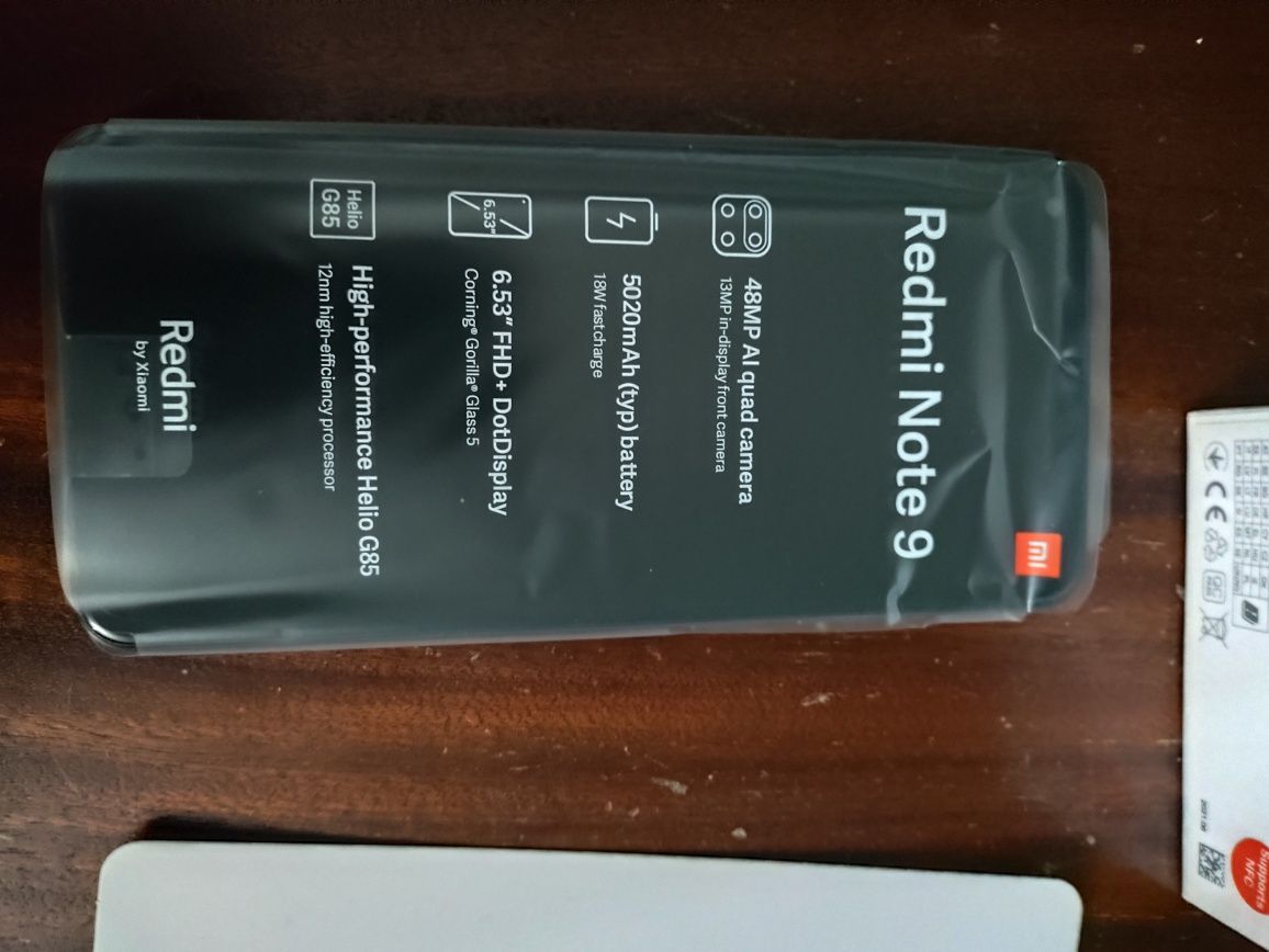 Redmi Note 9 Onix Black 4gb 128 gb