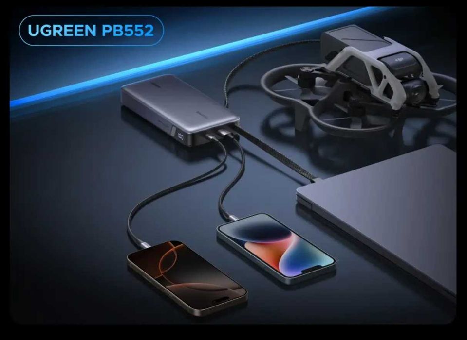 Павербанк UGREEN PB552 Nexode 25000mAh 165W