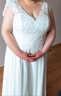Suknia ślubna piękna koronka plus size