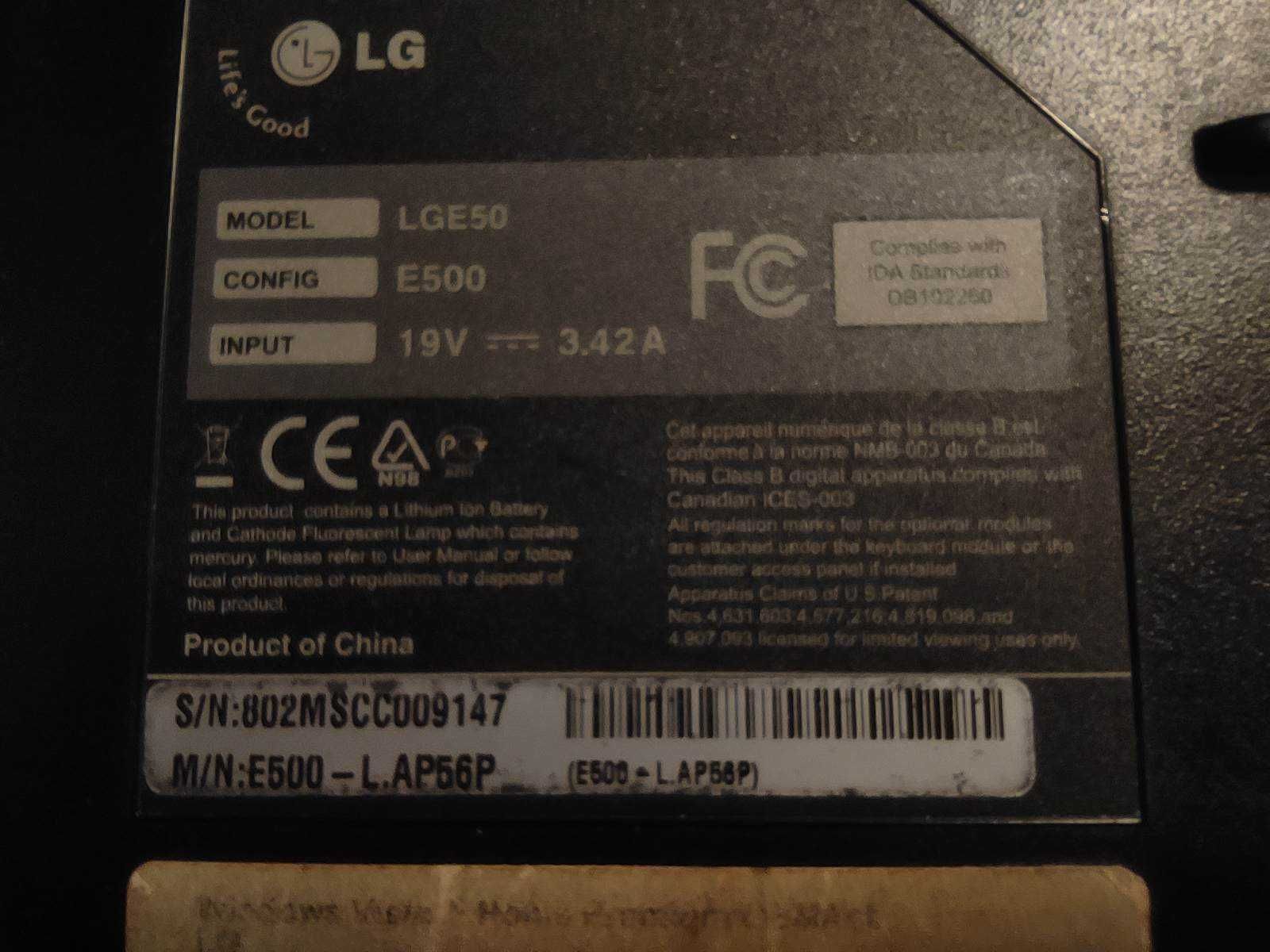 2 Portáteis LG 500 - para peças