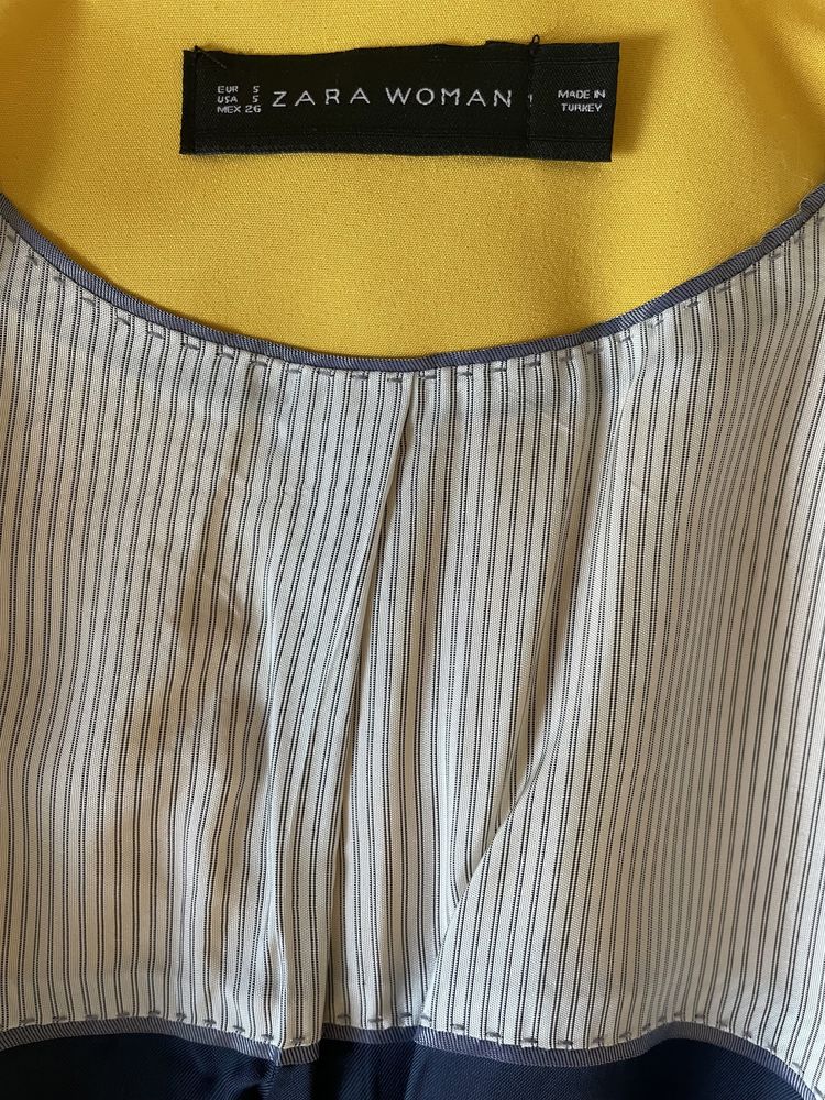 Жовтий брючний костюм Zara, брюки, піджак, жакет, блейзер