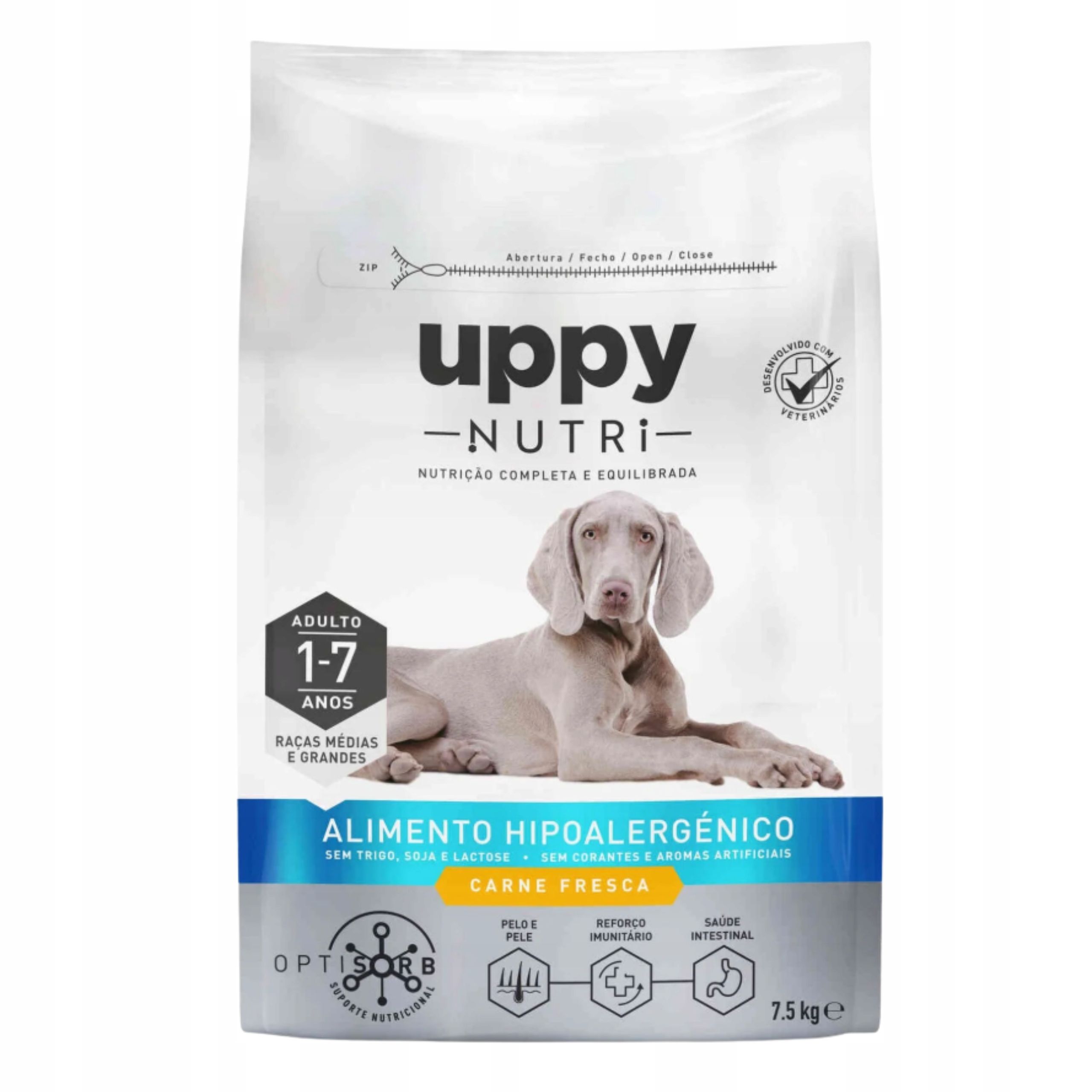 Sucha karma bezzbożowa Uppy Nutri Premium, kurczak 7,5 kg dla psów