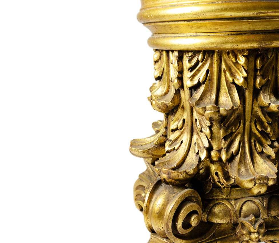 Coluna pedestal dourado Barroco | século XIX
