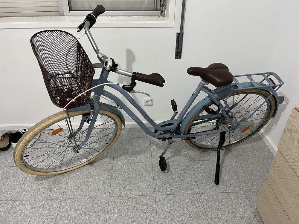 Bicicleta Elops, azul, com cesta, ótimo estado