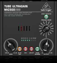 Pré Amplificador Behringer MIC500USB Tube Ultragain (Válvula)