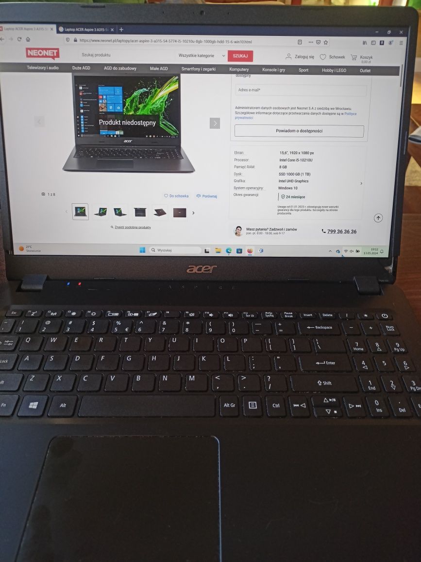 Laptop Acer A-315-54