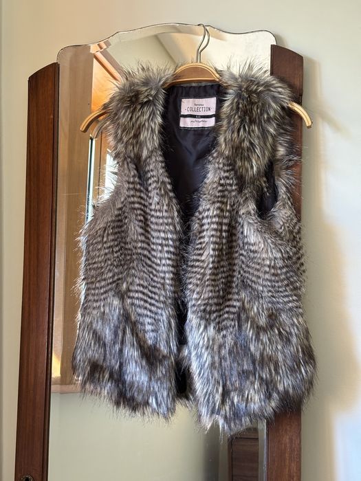 Colete berska cinza e castanho