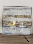 Quadro grande em tons de gold