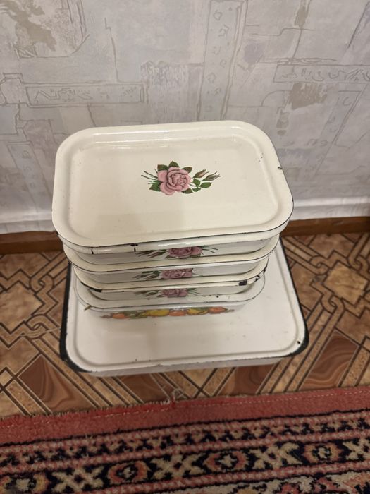 Эмалированые лотки, нержавейка   ссср