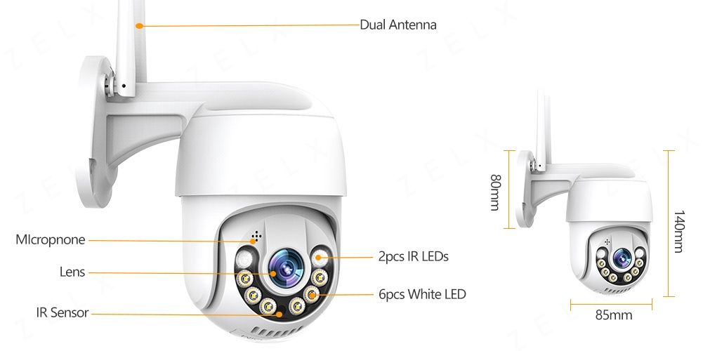 Kamera obrotowa zewnętrzna IP 4xZOOM WIFI