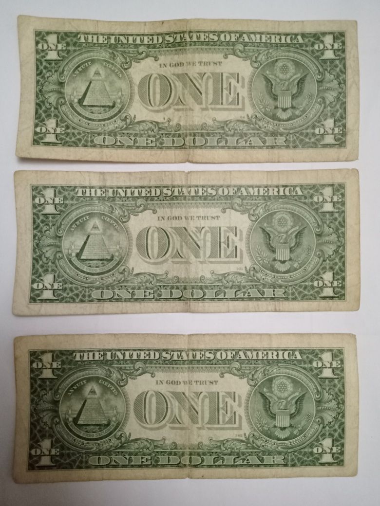 Банкноты номиналом 1 Доллар США (цена за все)