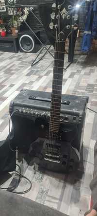 Gitara elektryczna washburn wraz z piecem zestaw wzmacniacz