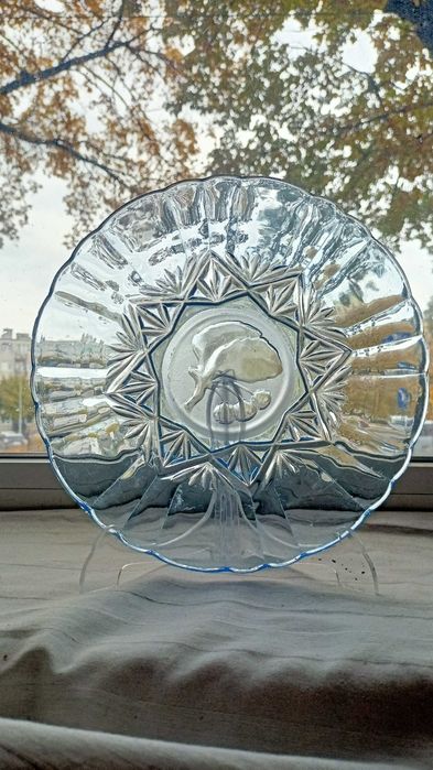 Talerz błękitny z wiśniami Irena Inowrocław katalog zbiorczy l. 40/50