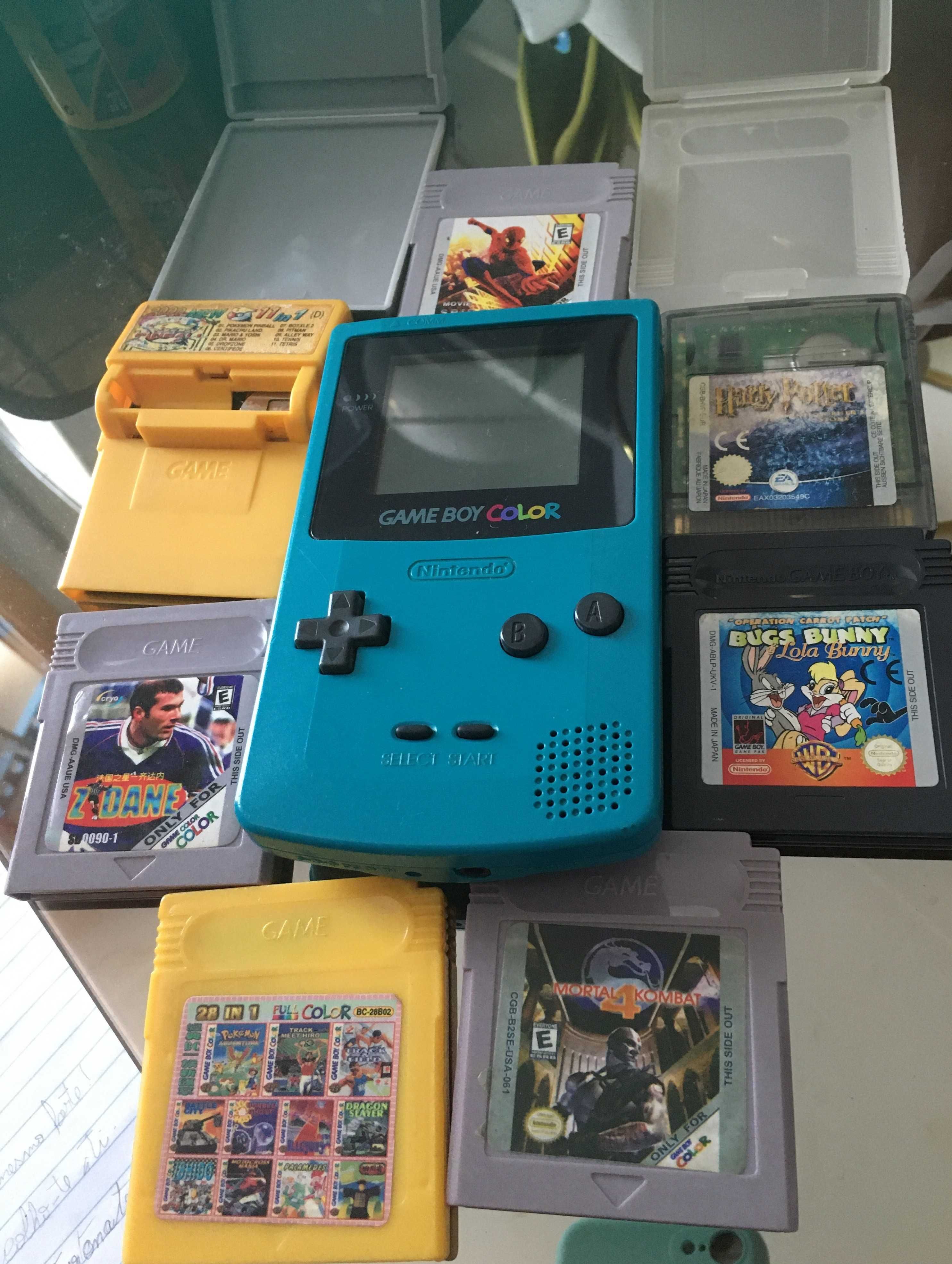 Game Boy Color ( Nintendo) de  cor azul.