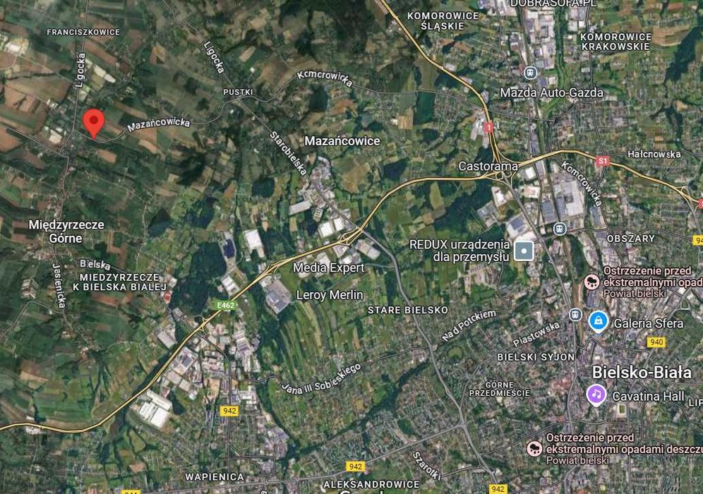Działka budowlana Międzyrzecze Dolne, woj. śląskie