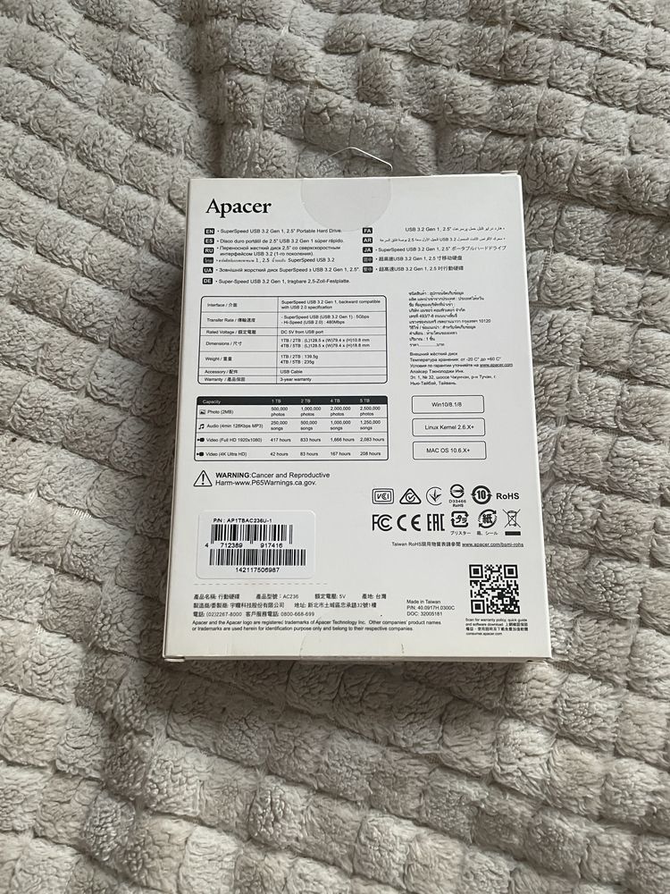 ссд apacer 1tb slim