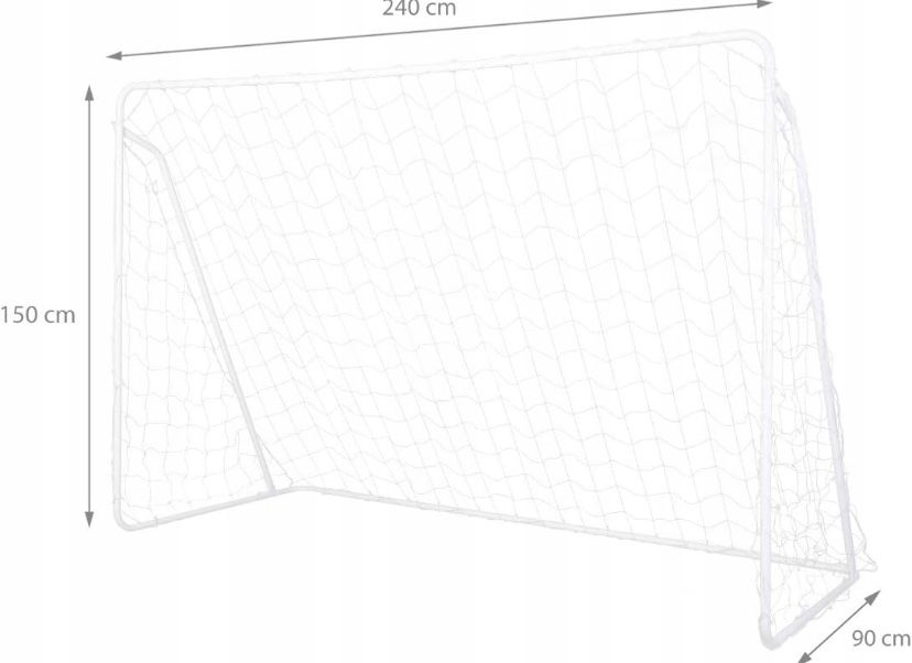 Bramka piłkarska do piłki nożnej metalowa duża 240x150 cm