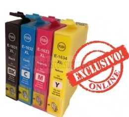 Conjunto 4 Tinteiros Epson Compatíveis T1631/2/3/4 (T1635) - 16 XL