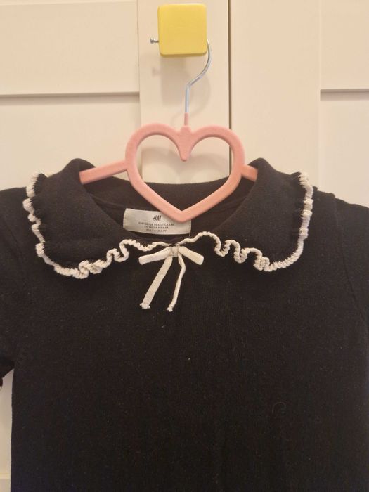 Bawełniana sukienka z kołnierzykiem 122/128