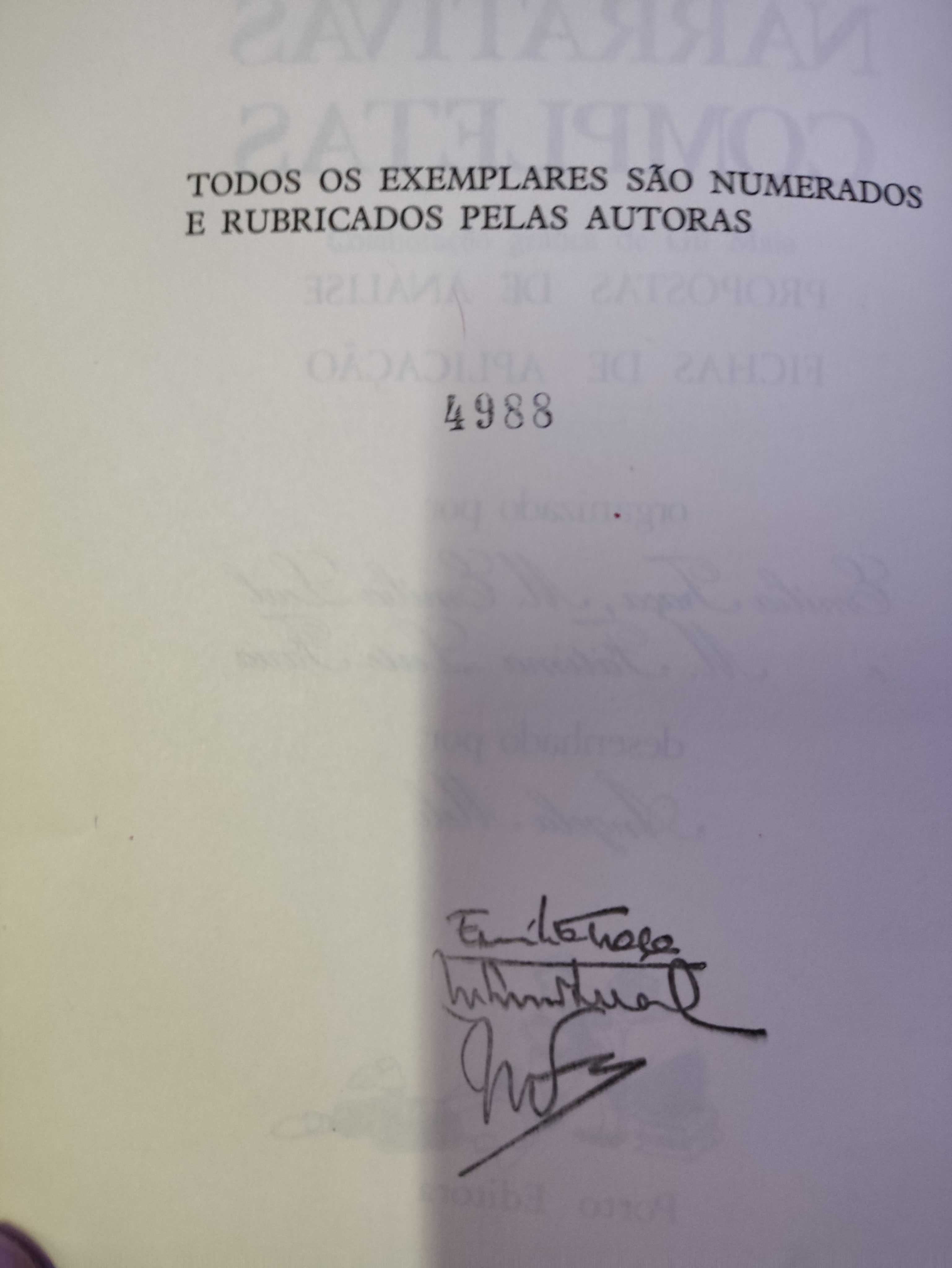 Livro NARRATIVAS COMPLETAS propostas análise e aplicação Emilia França