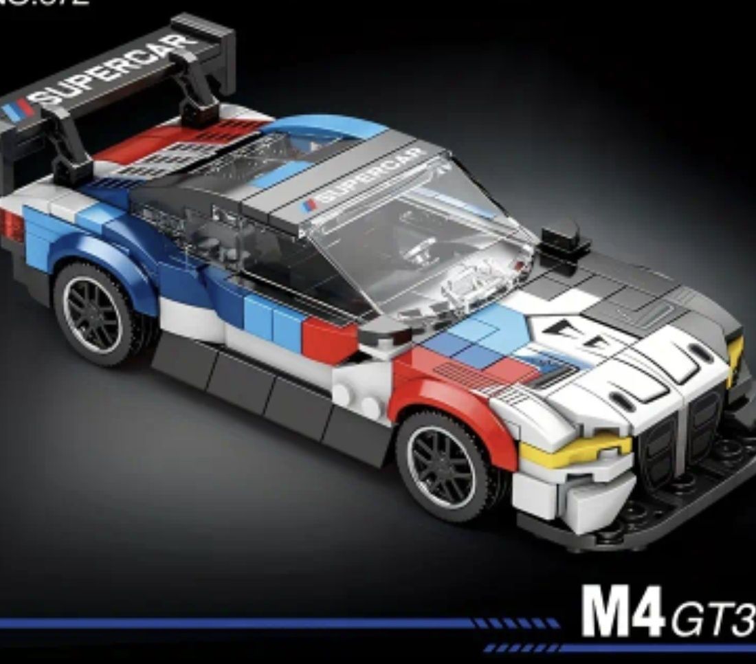 Samochód BMW 4 GT 3 z klocków jak LEGO. Idealny prezent