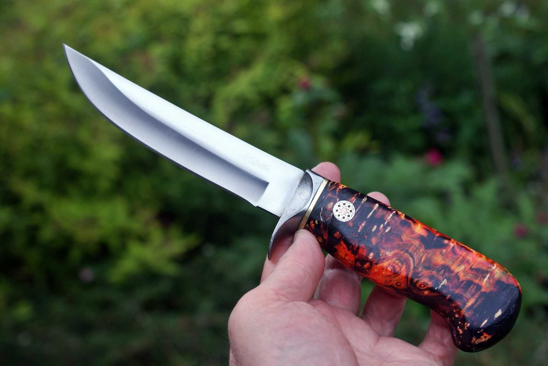 Nóż myśliwski AUS8A, wykonany ręcznie - custom