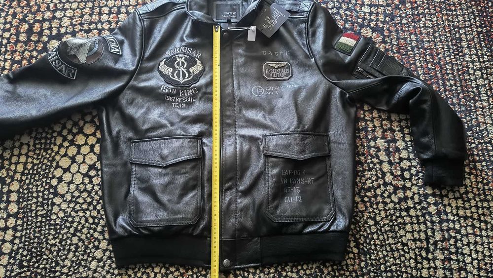 Skórzana pilotka Black Autumn 2025,Top Gun