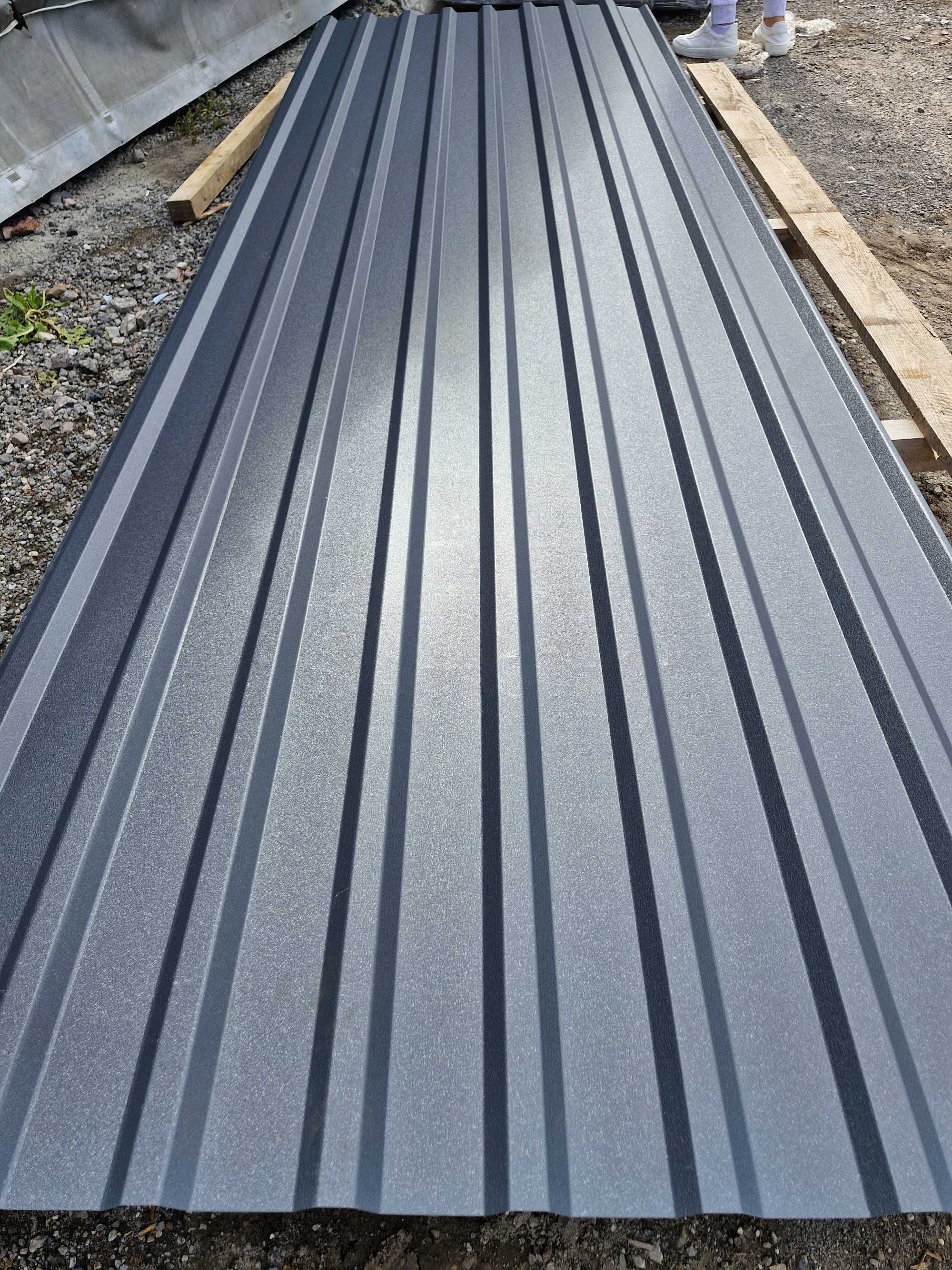 Blacha trapezowa na dach, garaż T18 Ral 7024 połysk GRUBA 0,70mm!!!