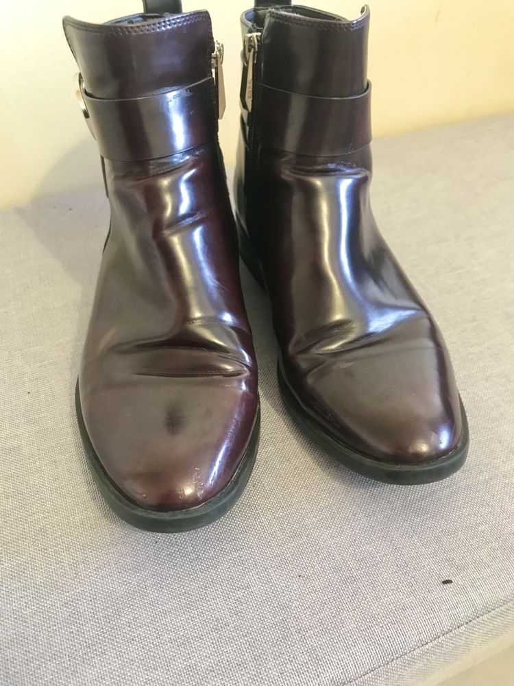 Botas rasas zara envernizadas