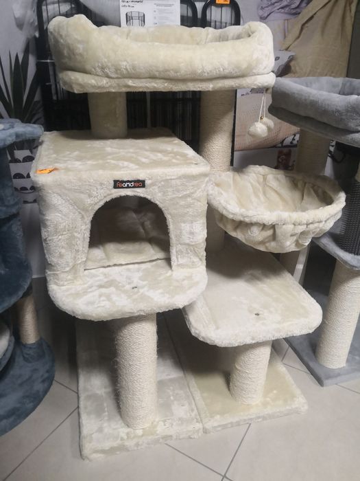 Drapak dla dużego kota legowisko beżowy