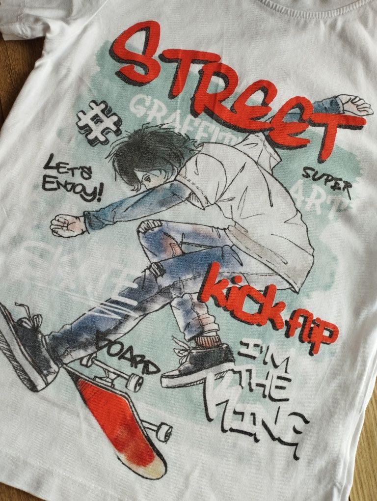 122cm t-shirt chłopięcy, koszulka OVS, bluzka krótki rękaw
