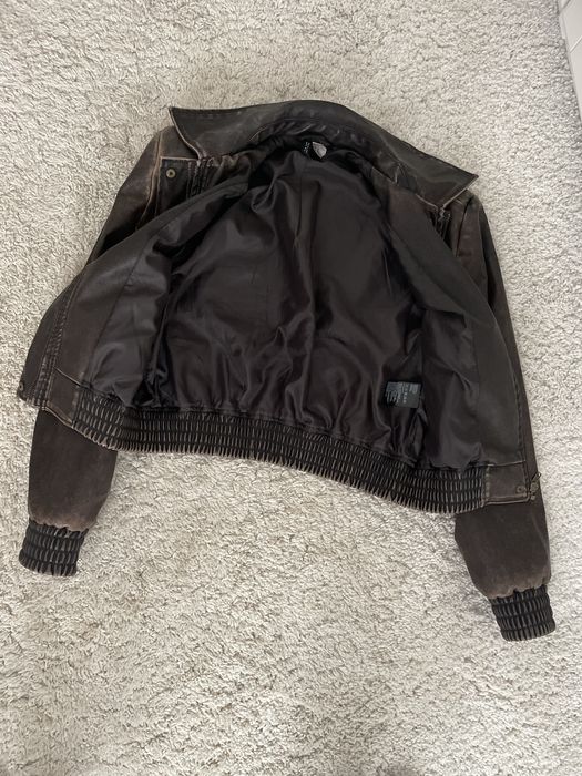 Kurtka bomberka brązowa postarzana H&M XS/34
