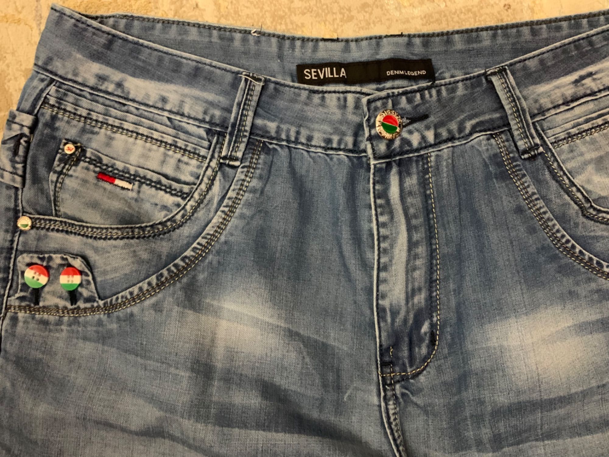 Мужские джинсовые шорты Jeans Sevilla синие 34 размер Оригинал