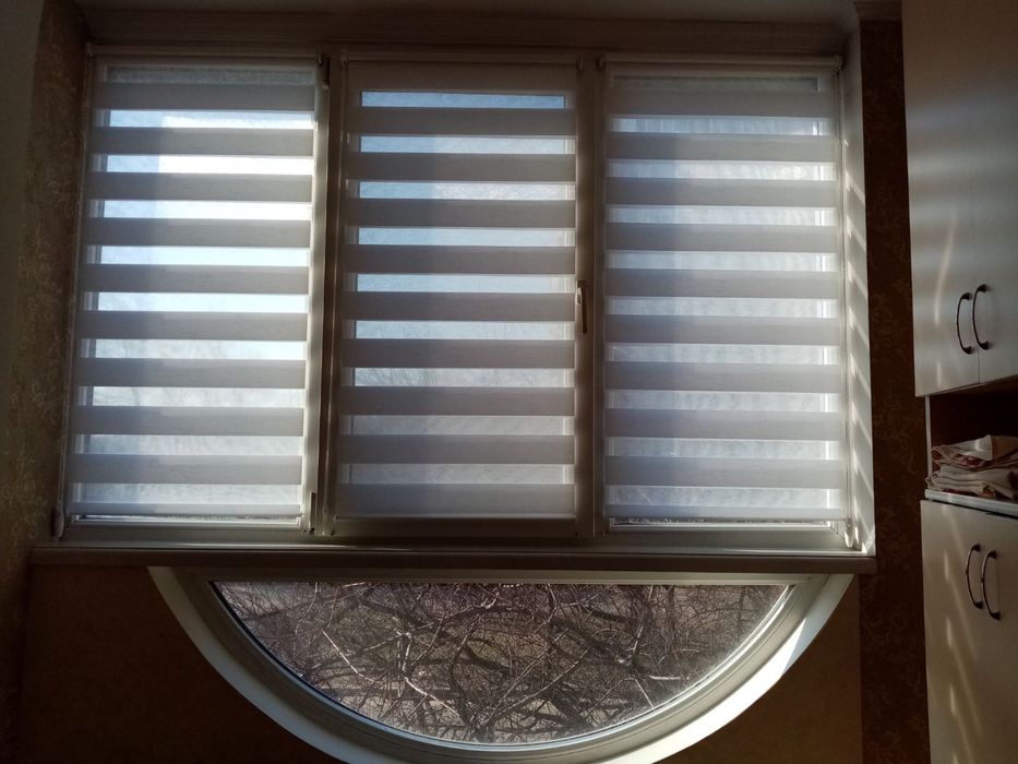 Жалюзі вертикальні/горизонтальні, День-Ніч, тканинні ролети,Пліссе