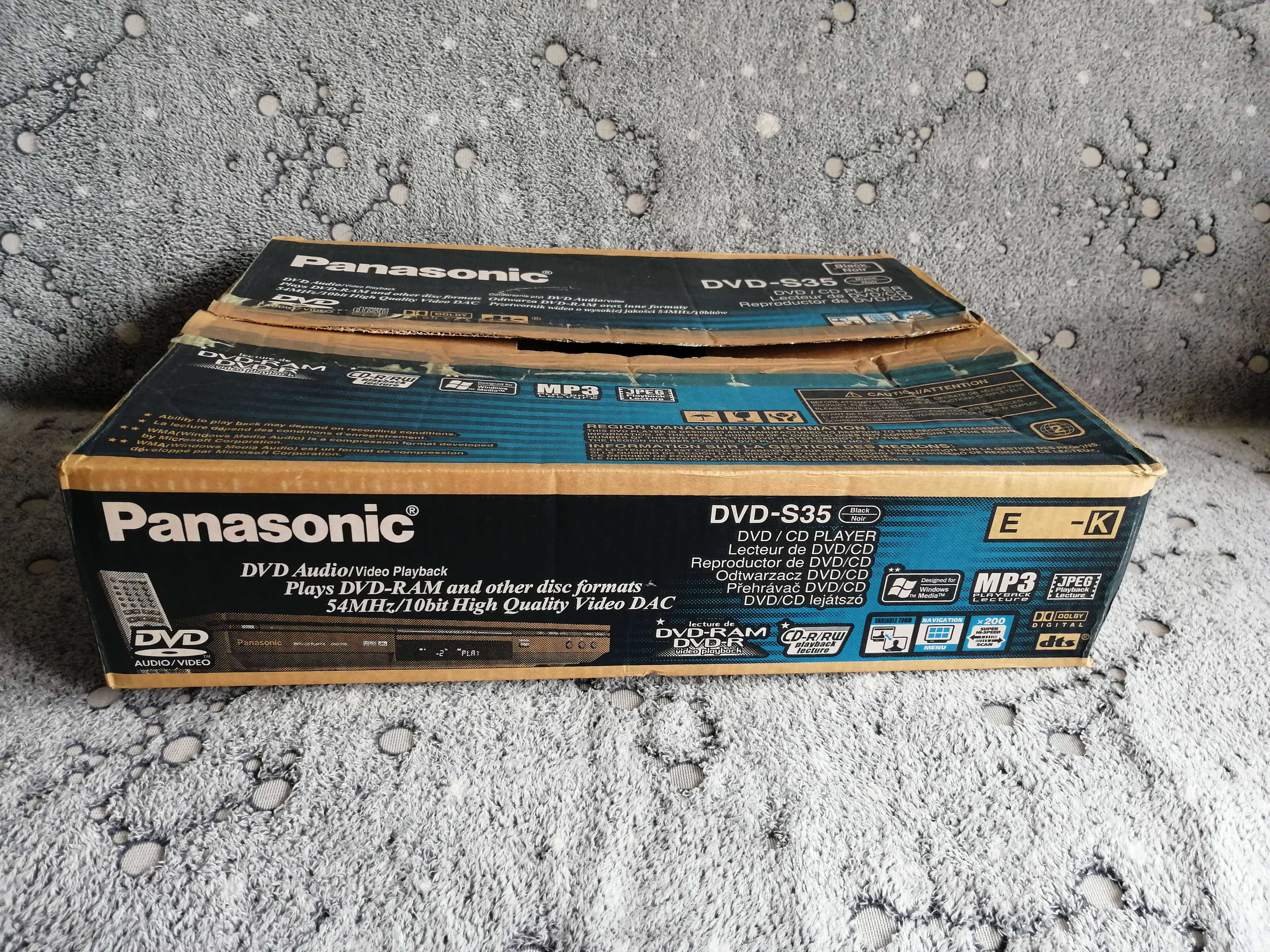 Odtwarzacz DVD, CD Panasonic DVD-S35 z pilotem