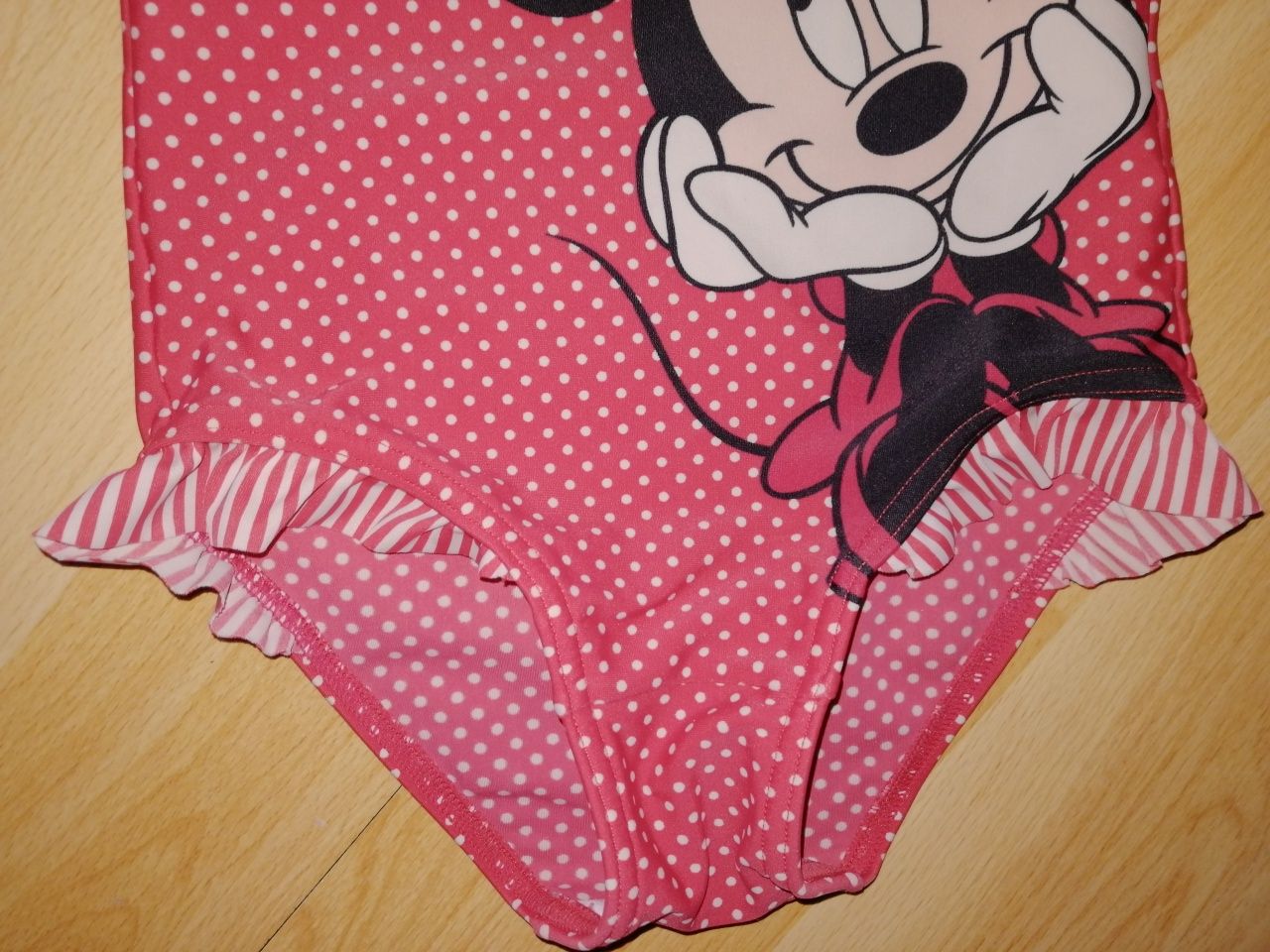 Strój kostium kąpielowy brokat falbanki Myszka Minnie na 92-98cm