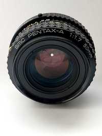 Obiektyw  SMC Pentax-A 1:1.7 50mm.