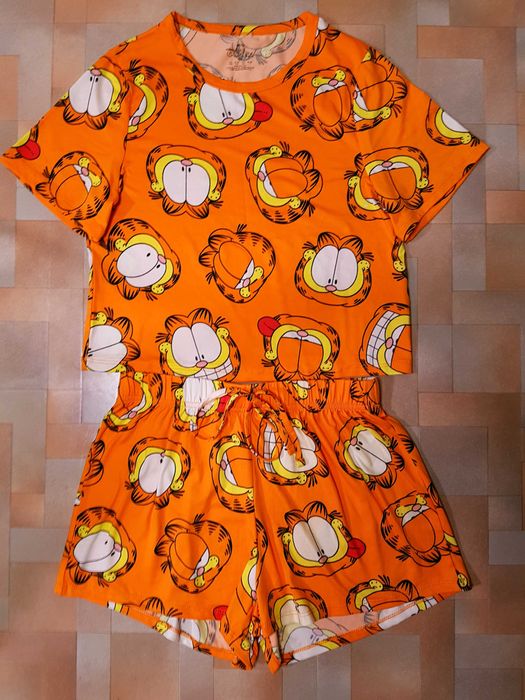 Очень яркий комплект микрофибра Гарфилд 2XS-XS пижама Garfield Primark