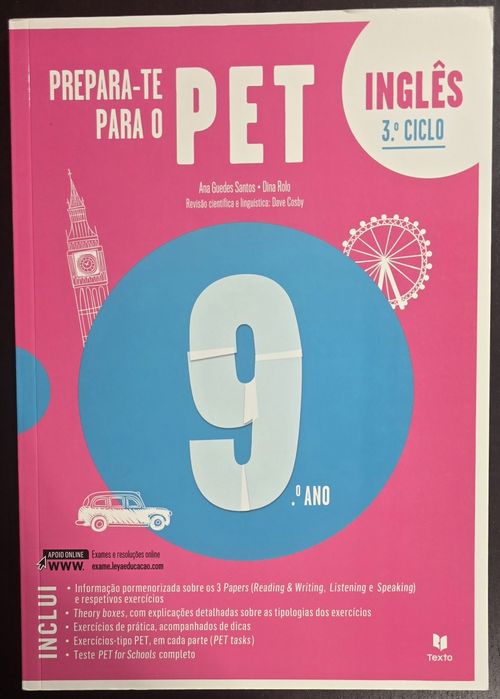 Prepara-te para o PET 9 - Inglês 9⁰ano - Livro de Preparação p/ Exame